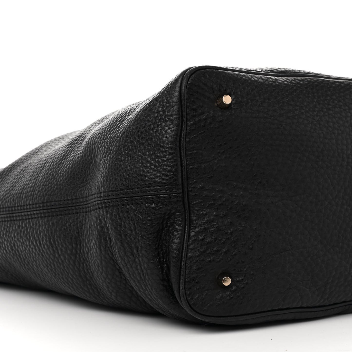 Grainy Calfskin Medium Check Ashby Hobo Black