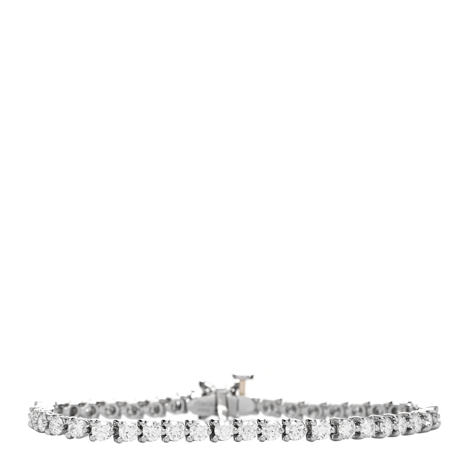 Tiffany Platinum Diamond 4.49ctw Victoria Tennis Bracelet 2 of 3