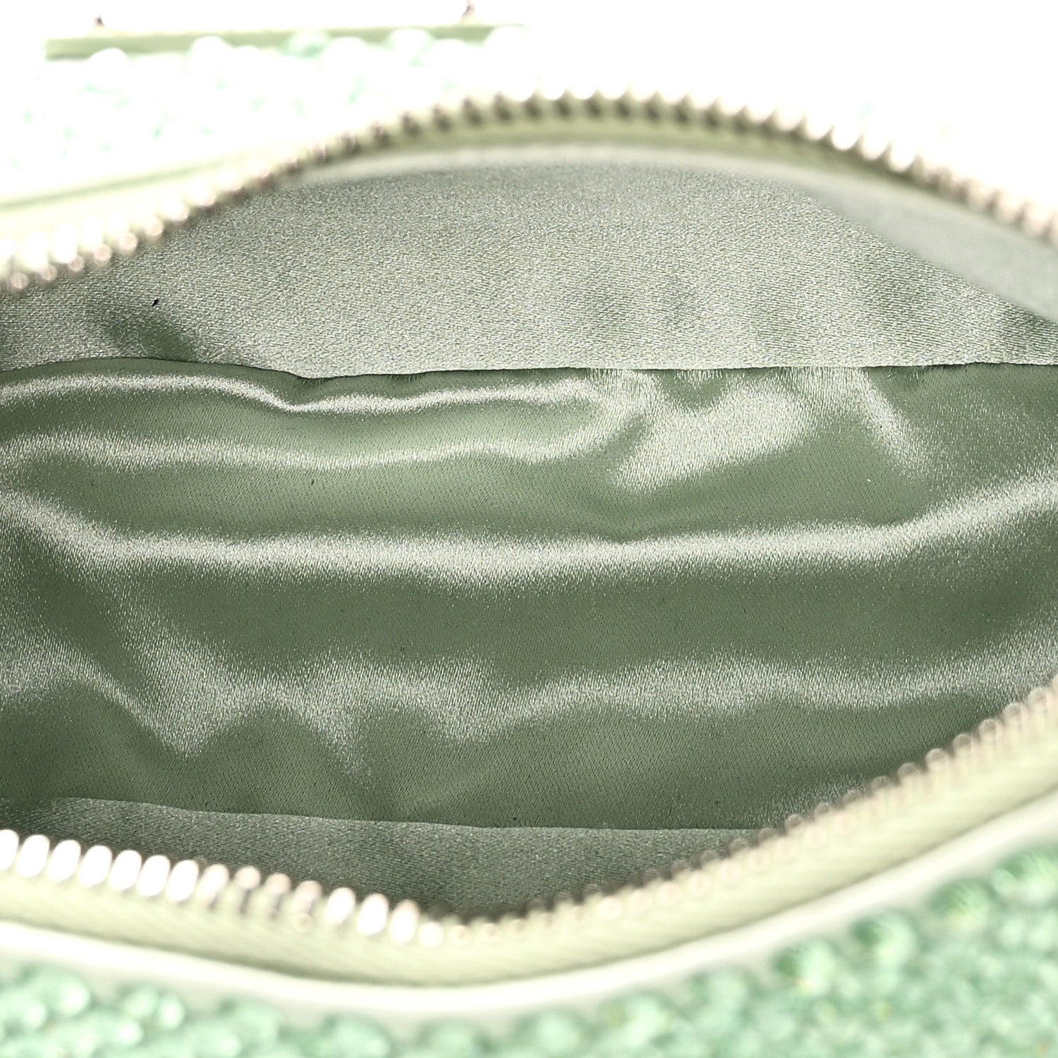 Prada Satin Crystal Re-Edition 2005 Shoulder Bag Acqua 5 of 9