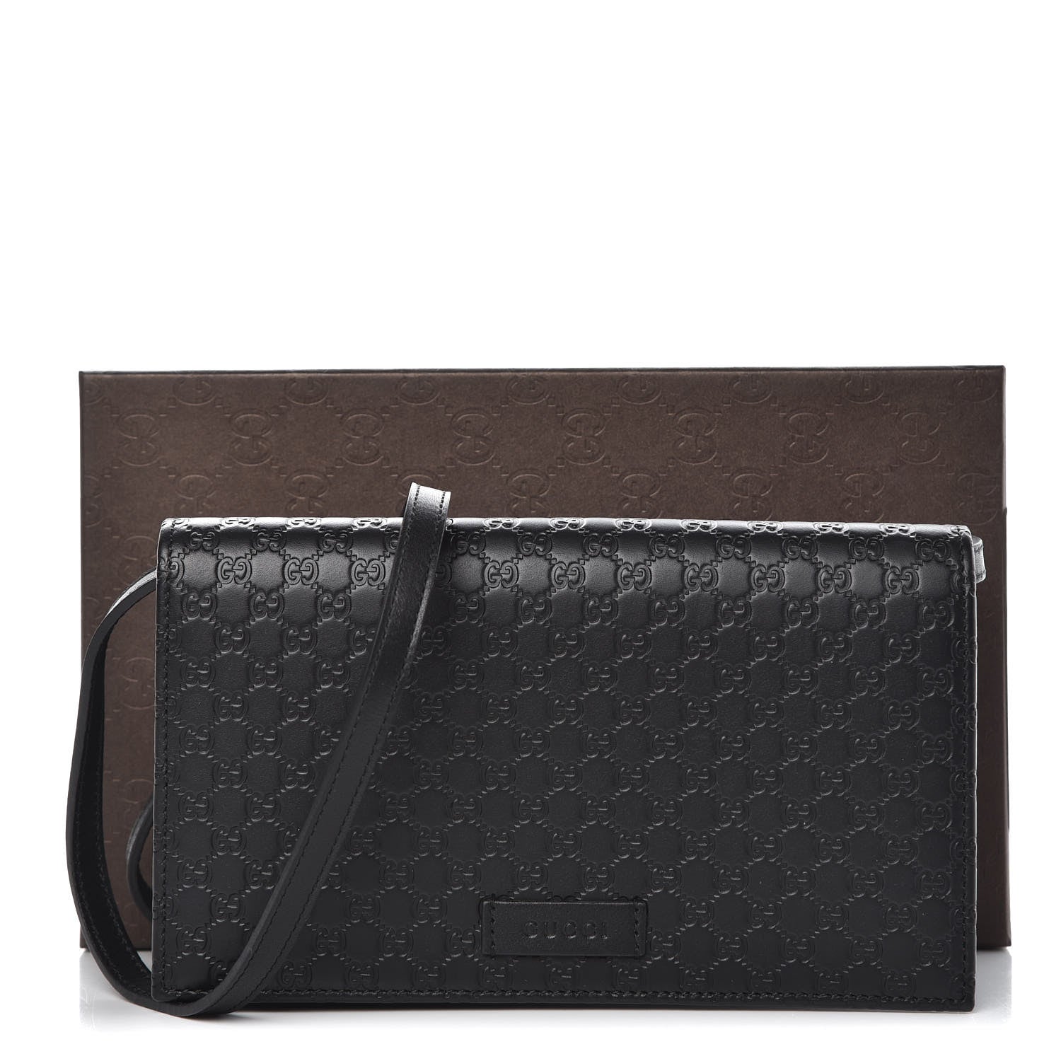 Gucci Microguccissima Crossbody Wallet Black 7 of 7