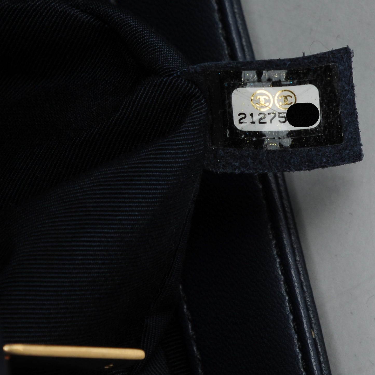 Lambskin Quilted New Medium Boy Flap Dark Navy Blue