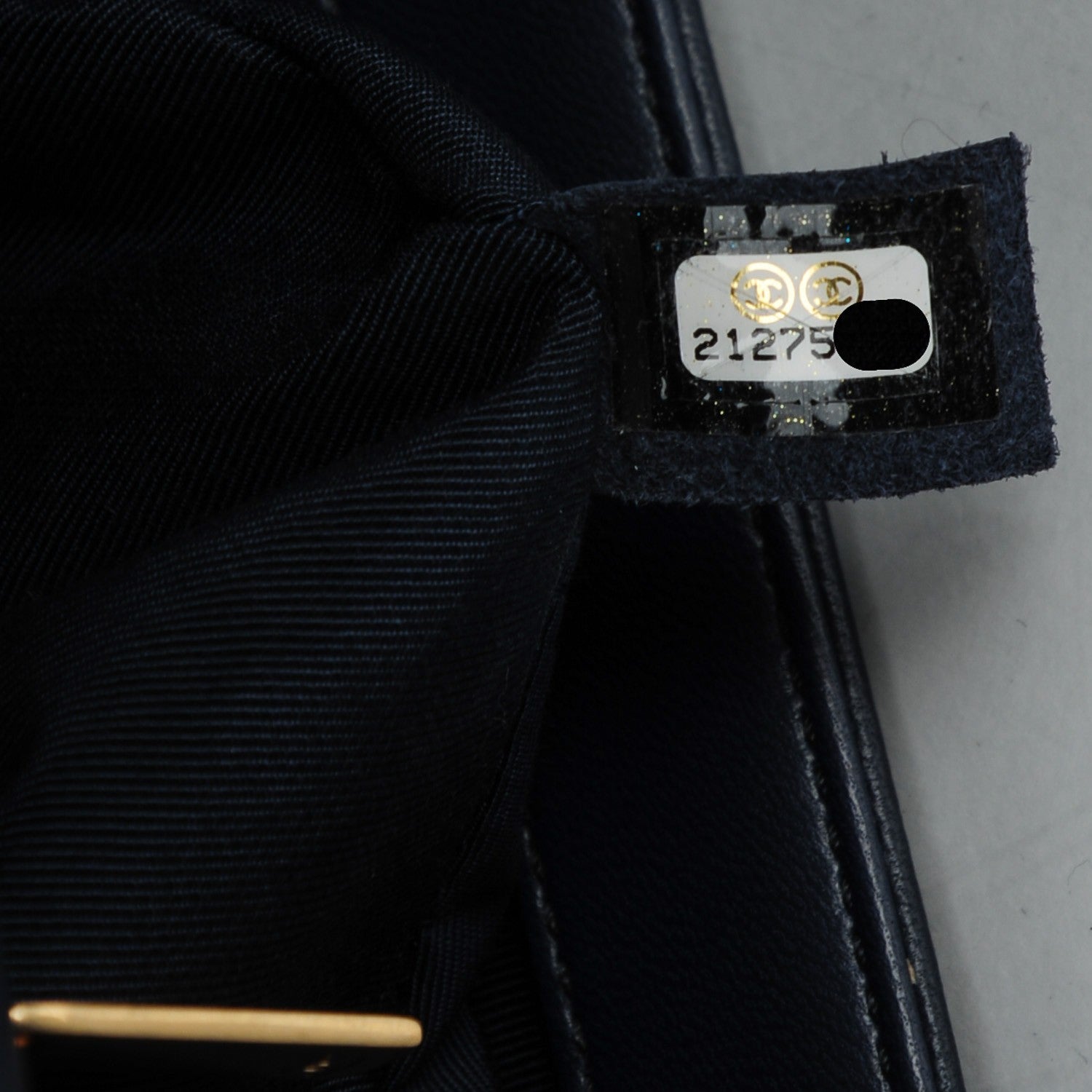 Chanel Lambskin Quilted New Medium Boy Flap Dark Navy Blue 8 of 8