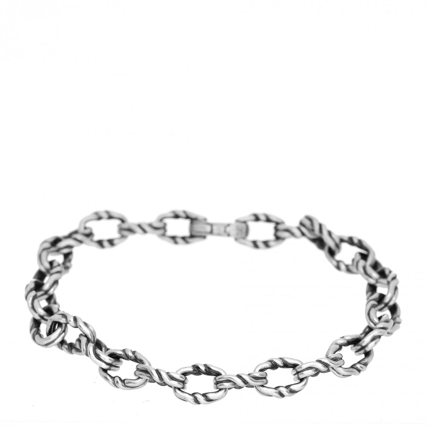 Sterling Silver 8mm Twist Link Chain Bracelet
