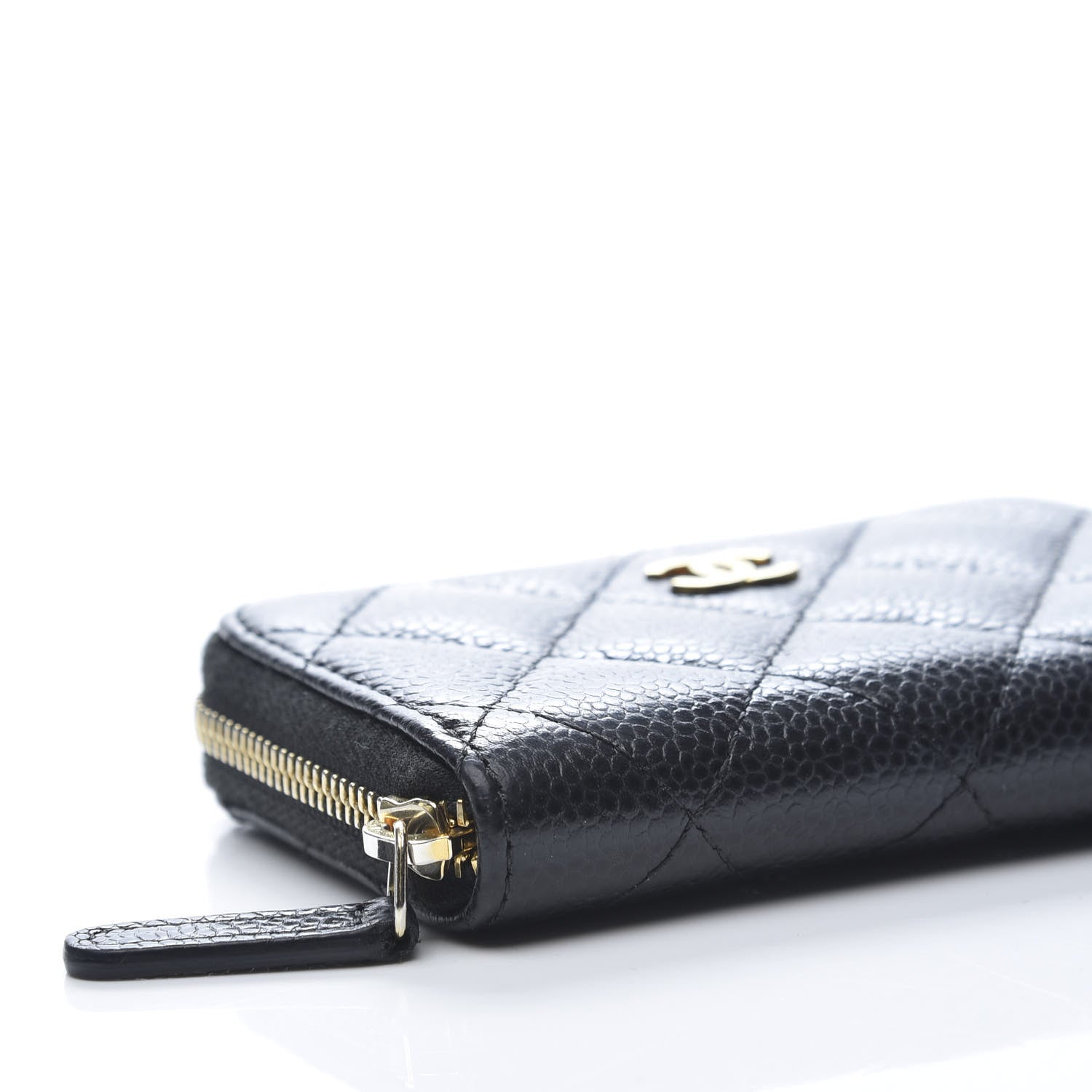 Chanel Caviar Quilted Zip Coin Purse Black 8 of 10