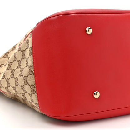 Gucci Monogram Medium Valentine Top Handle Bag Red 10 of 15