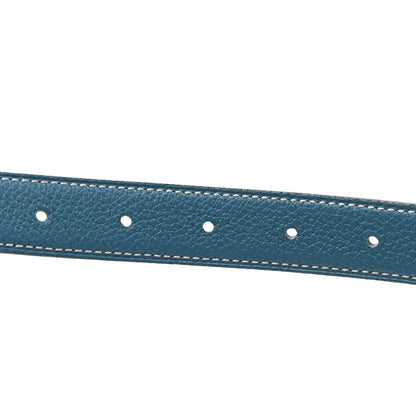 Hermes Box Togo 24mm Belt 75 Black Blue Jean 5 of 7