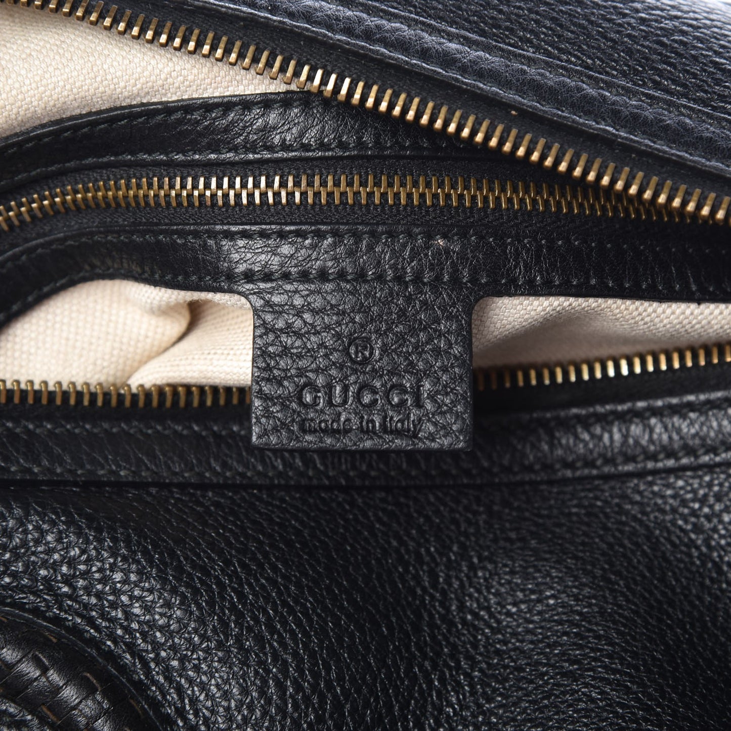 Pebbled Calfskin Twill Medium Top Handle Satchel Black
