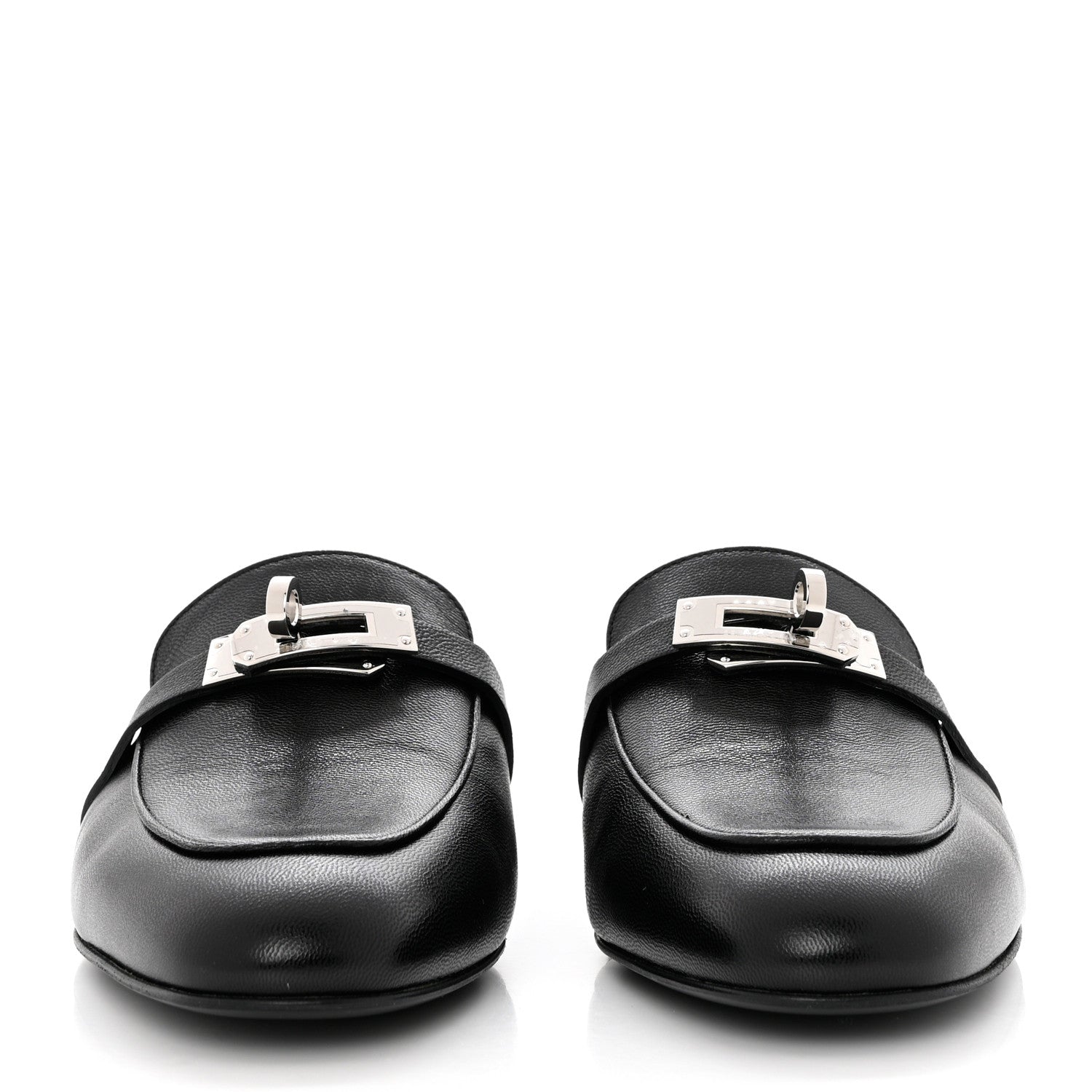 Hermes Goatskin Oz Mules 36.5 Black 2 of 9