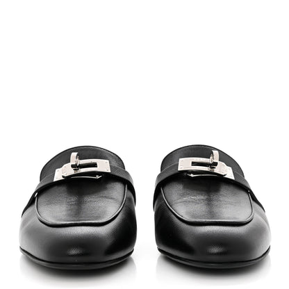Hermes Goatskin Oz Mules 36.5 Black 2 of 9