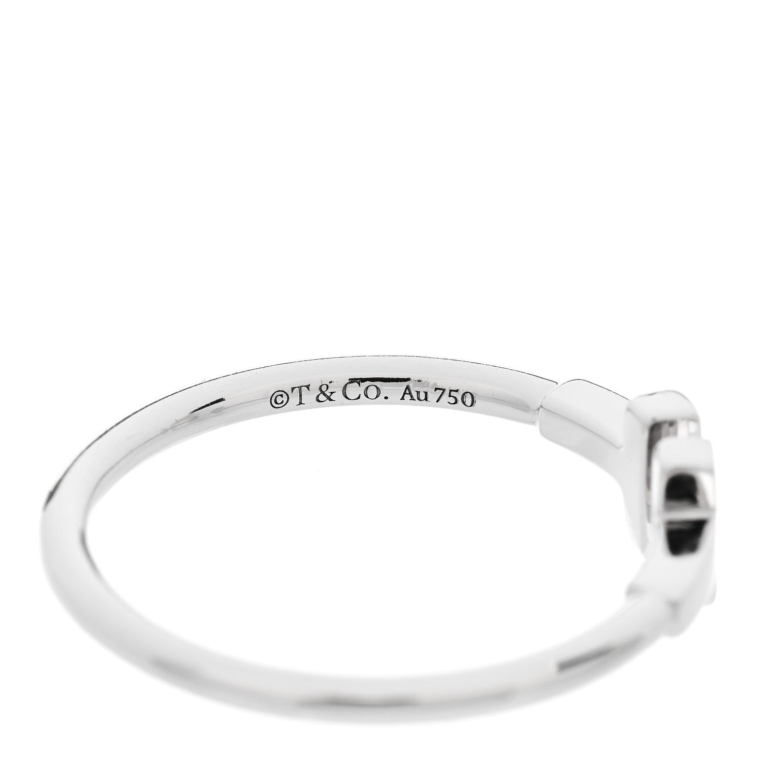 Tiffany 18K White Gold T Wire Ring 59 8.75 4 of 5