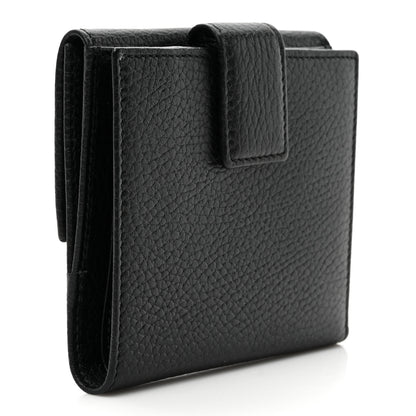 Gucci Dollar Calfskin Double G French Flap Wallet Black 3 of 7