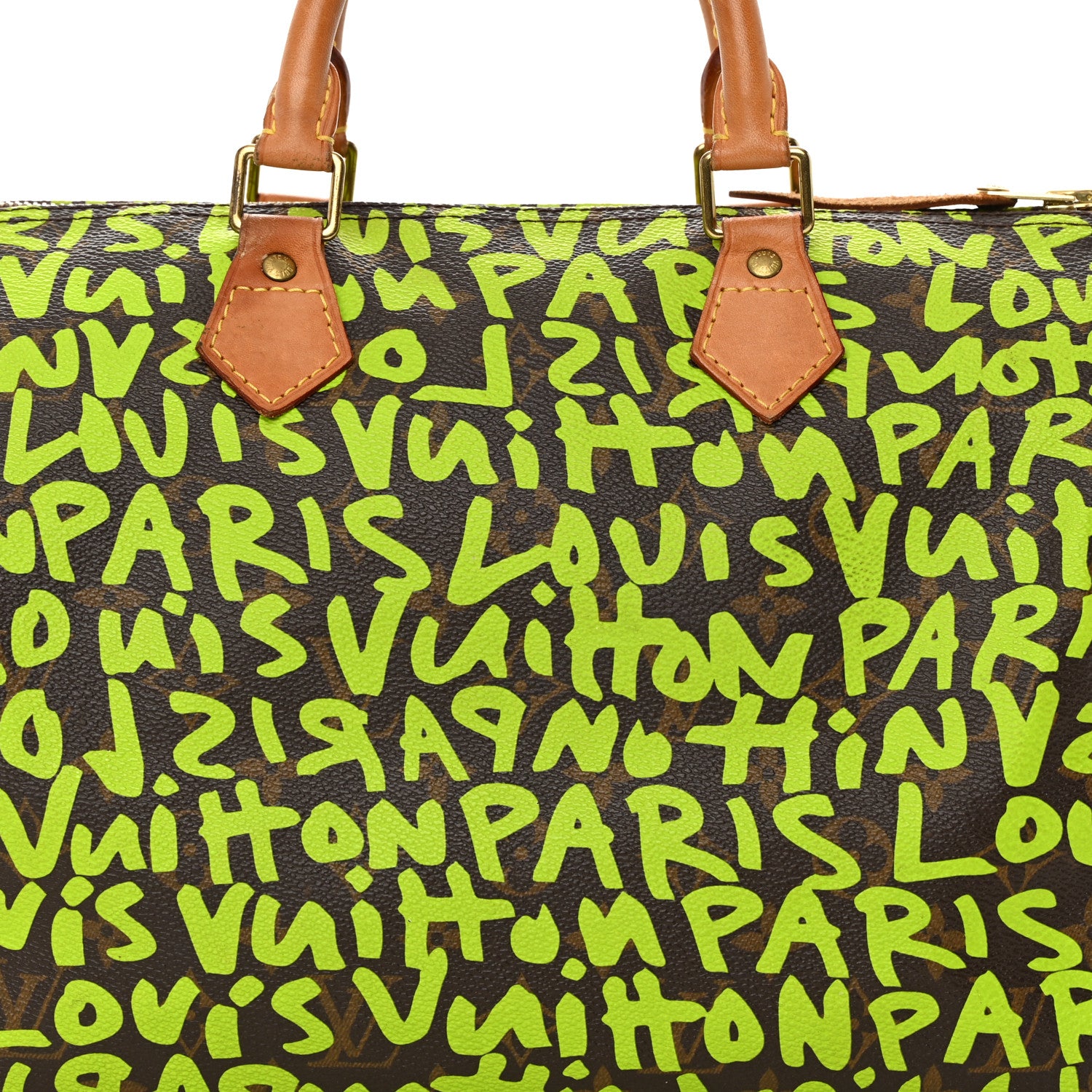 Louis Vuitton Monogram Graffiti Speedy 30 Green 8 of 16