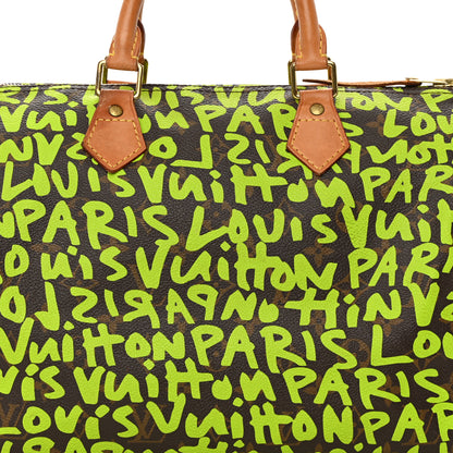 Louis Vuitton Monogram Graffiti Speedy 30 Green 8 of 16