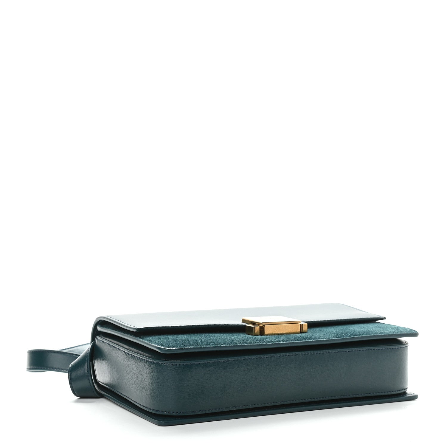 Saint Laurent Smooth Calfskin Suede Medium Bellechasse Dark Turquoise 4 of 8