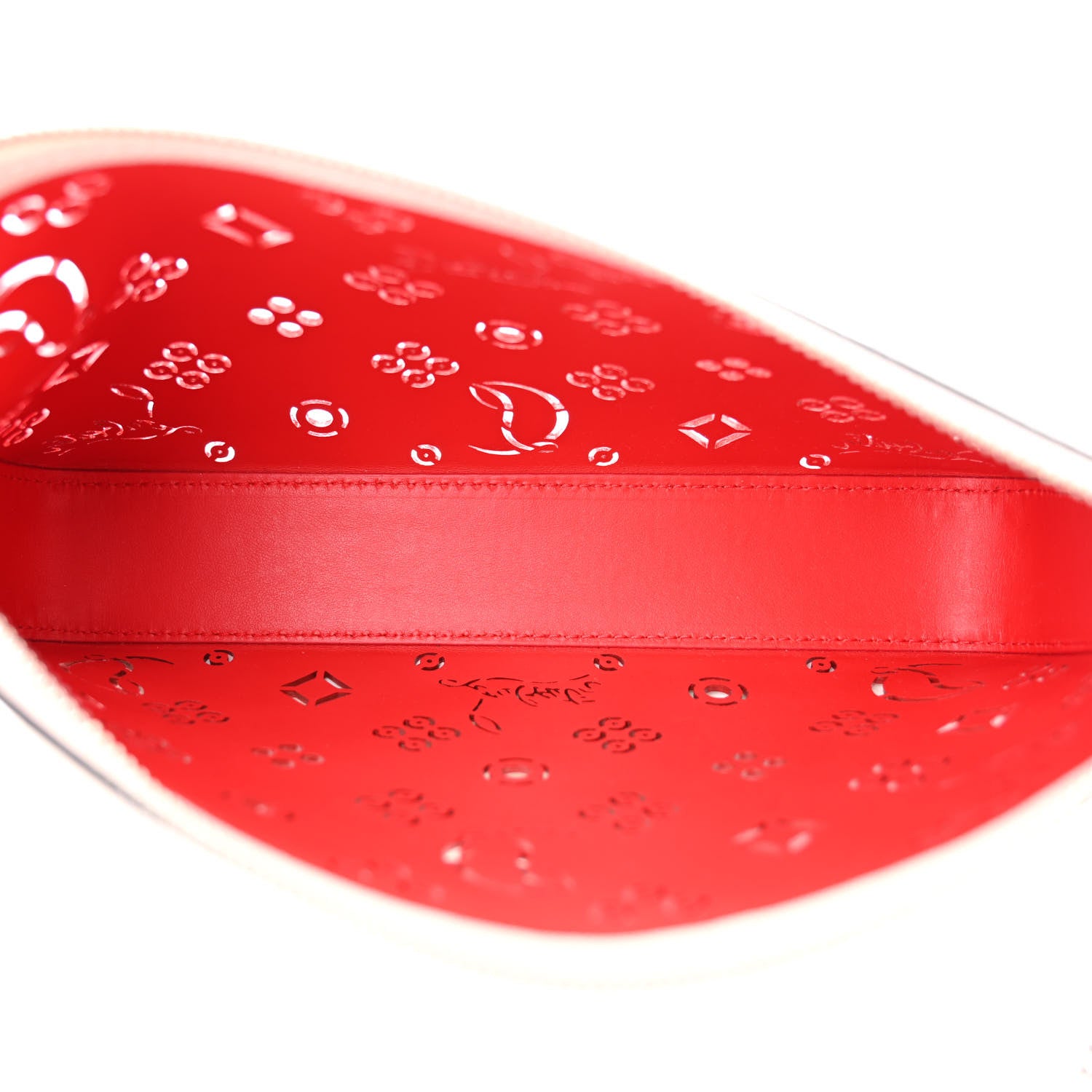 Christian Louboutin Calfskin Loubila Loubinthesky Chain Clutch Leche 5 of 8
