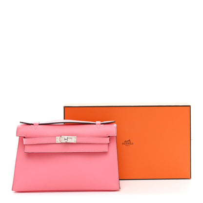 Hermes Swift Kelly Pochette Clutch Rose Ete 11 of 11