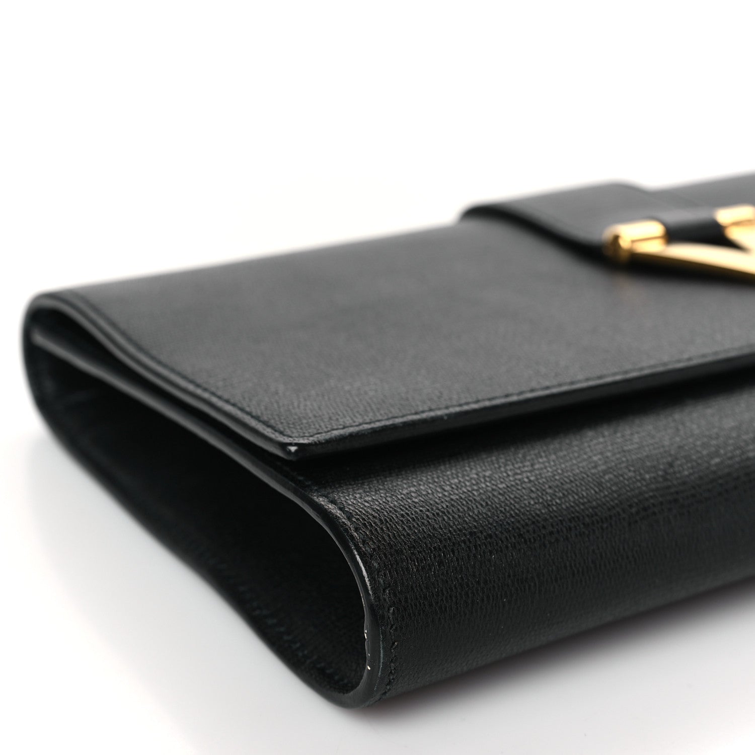 Saint Laurent Textured Calfskin Classic Y Ligne Clutch Black 6 of 8