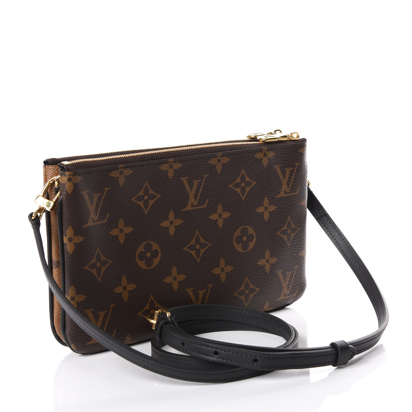 Reverse Monogram Giant Double Zip Pochette