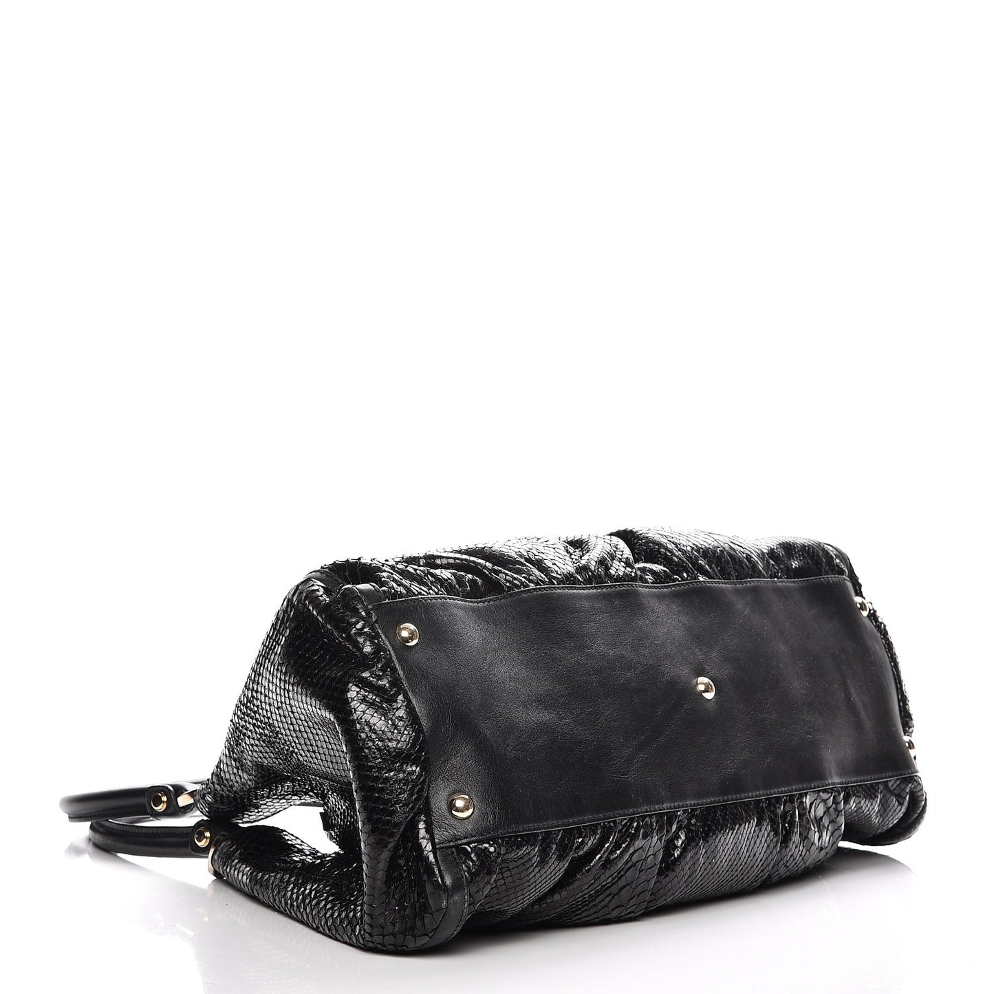 Python Large D Ring Hobo Black