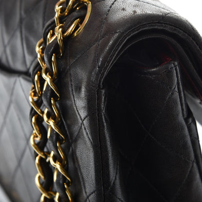 Chanel Lambskin Quilted Medium Double Flap Black 11 of 13