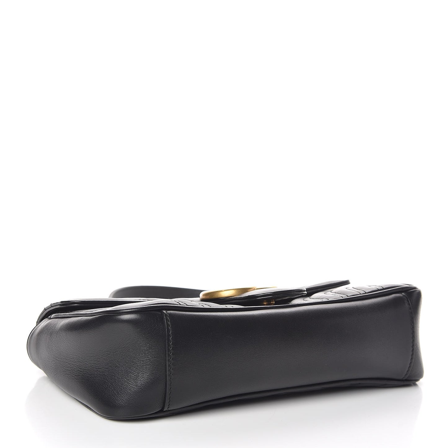 Calfskin Matelasse Small GG Marmont Shoulder Bag Black