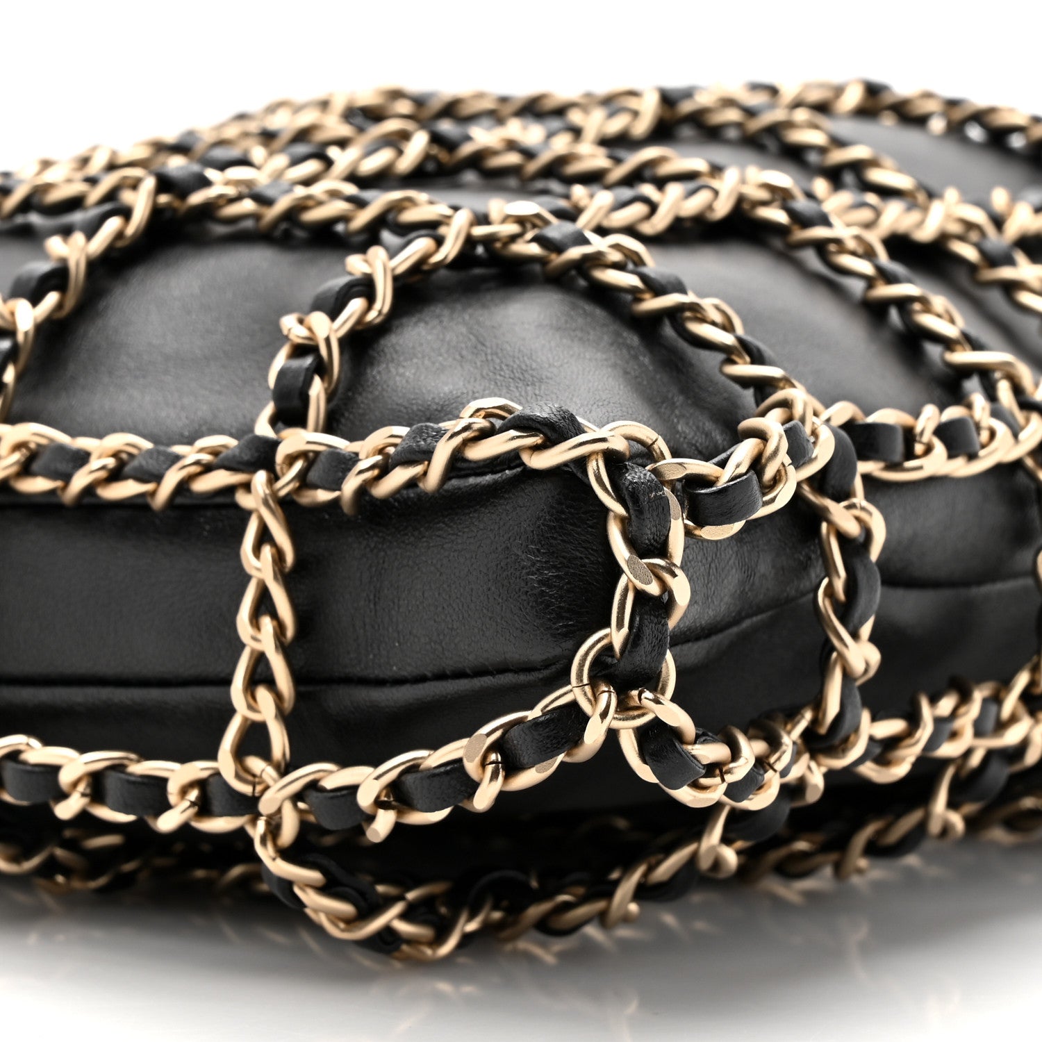 Chanel Lambskin Large Shopping Chain Tote Black 10 of 10