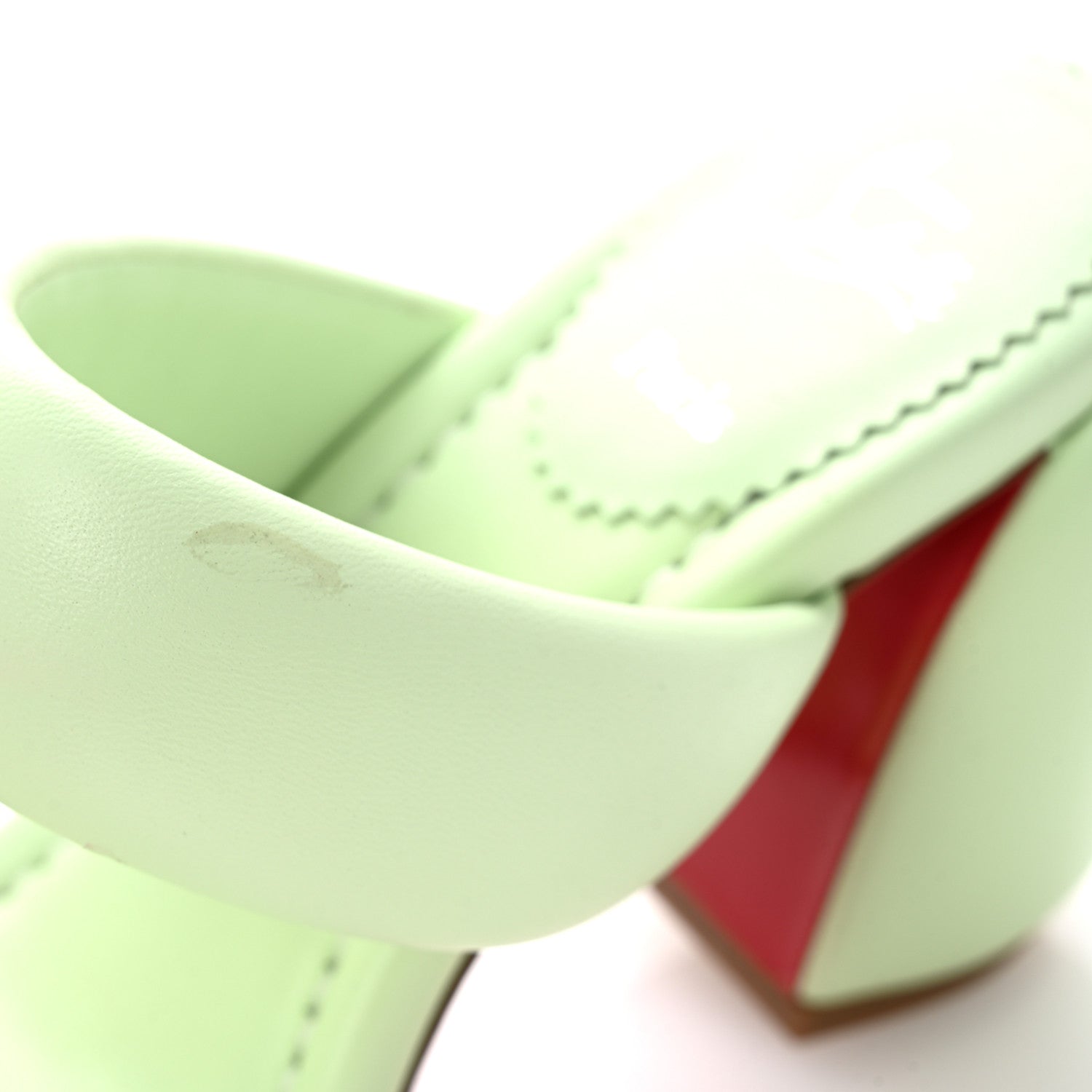 Christian Louboutin Nappa Inflama Sab 85 Sandals 38.5 Studio Green 10 of 11
