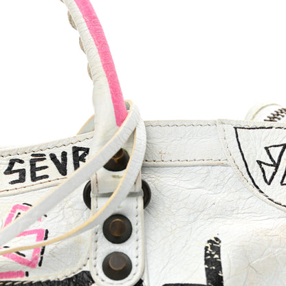 Balenciaga Agneau Graffiti All Over Classic Hardware S City White Multicolor 14 of 20