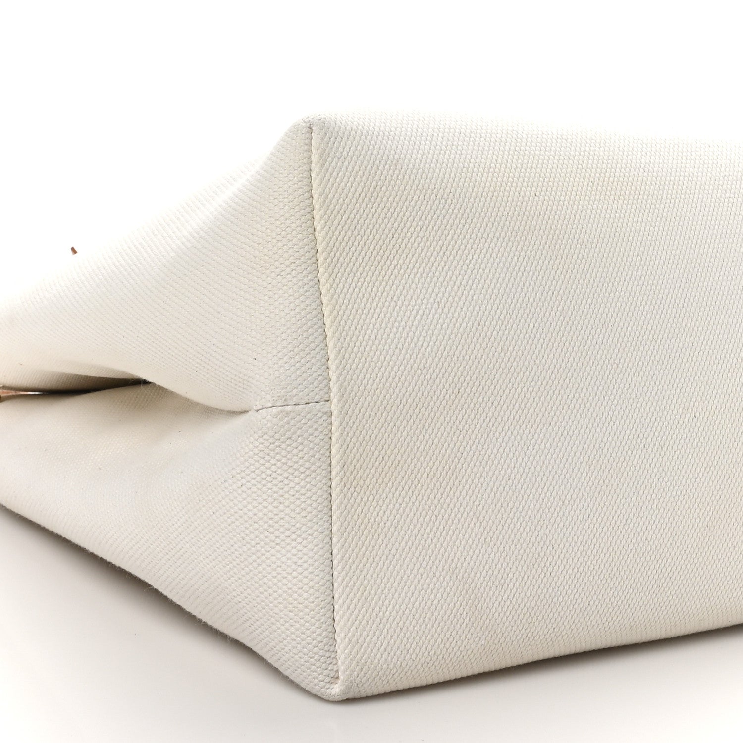 Celine Canvas Calfskin Logo Print Small Horizontal Cabas Natural Tan 9 of 10