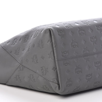 MCM Calfskin Ottomar Monogram Large Klara Hobo Charcoal 5 of 9