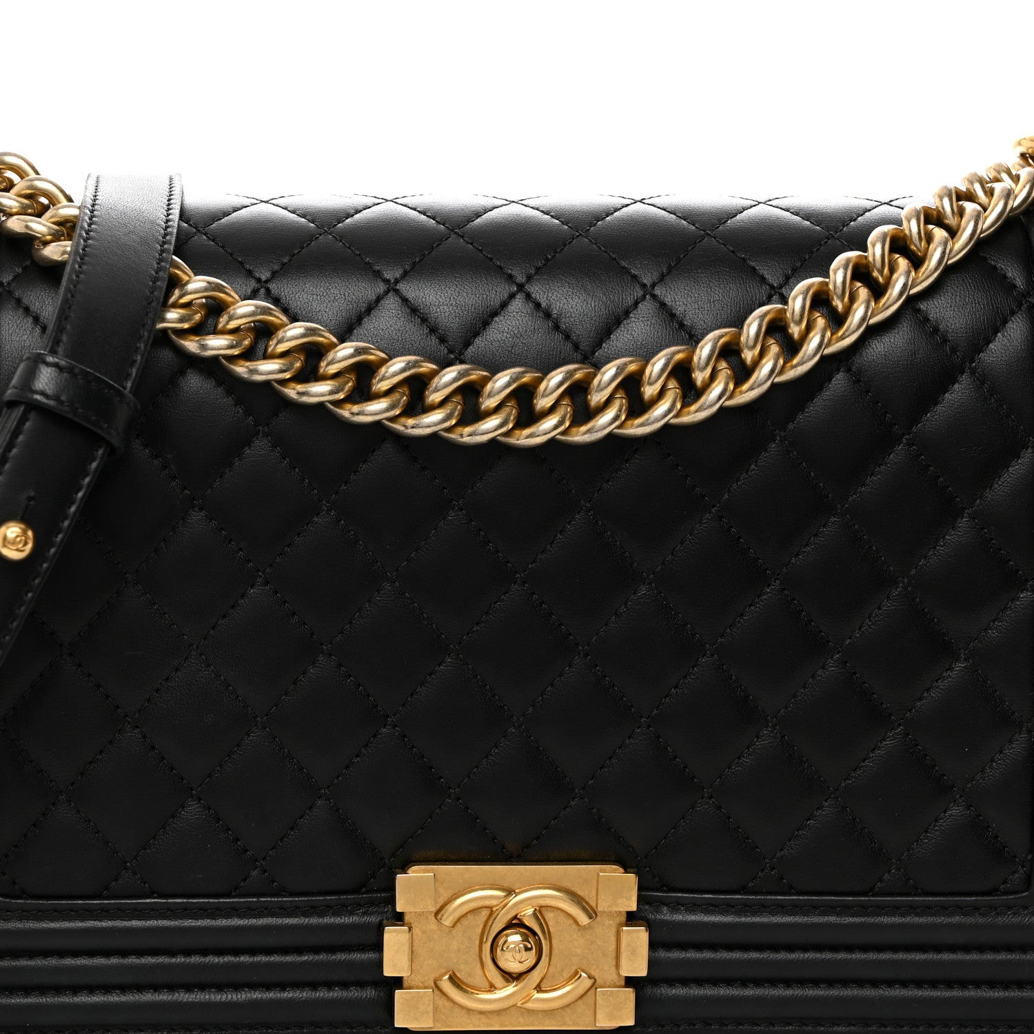 Chanel Calfskin Quilted New Medium Boy Flap Black 8 of 10