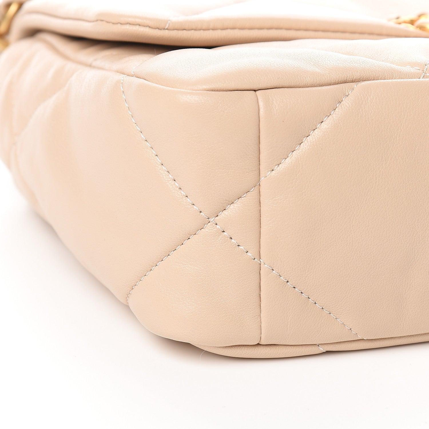 Chanel Lambskin Quilted Medium 19 Flap Light Beige 8 of 11