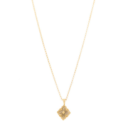 Buccellati 18K Yellow Gold Mother of Pearl Small Opera Tulle Pendant Necklace 1 of 7