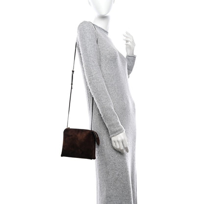 The Row Suede Calfskin Mini Nu Twin Bag Mocha 2 of 11