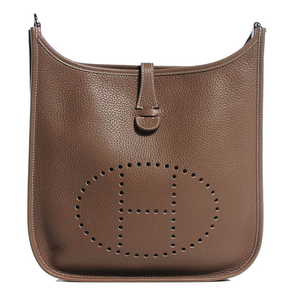 Hermes Taurillon Clemence Evelyne III PM Etoupe 1 of 14
