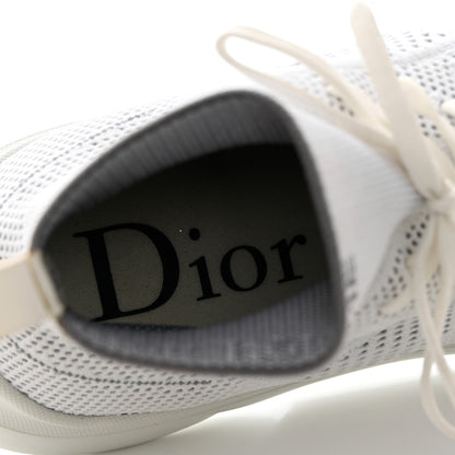 Christian Dior Technical Knit Mens B21 High Top Sneakers White Grey 7 of 13