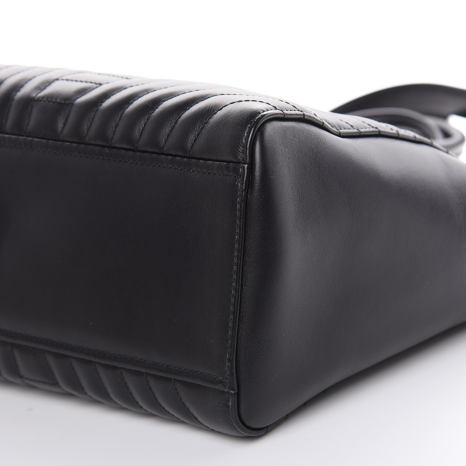 Prada Soft Calfskin Impunture Diagramme Tote Black 9 of 11