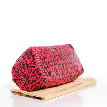Louis Vuitton Monogram Graffiti Speedy 30 Fuchsia 4 of 7