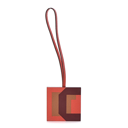 Hermes Epsom Sombrero Lettre Au Carre C Charm Gold Capucine Rouge H 1 of 3