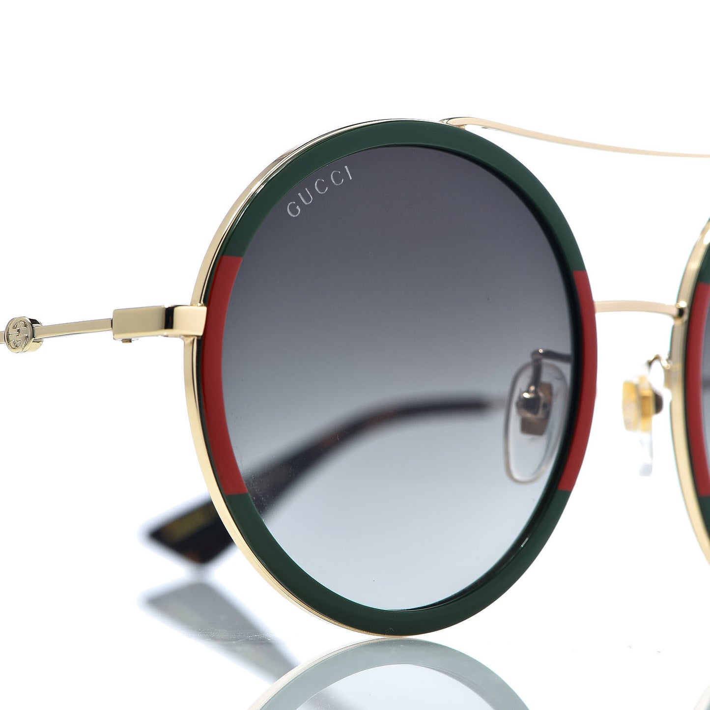 Round Frame Sunglasses GG0061S Blue Red