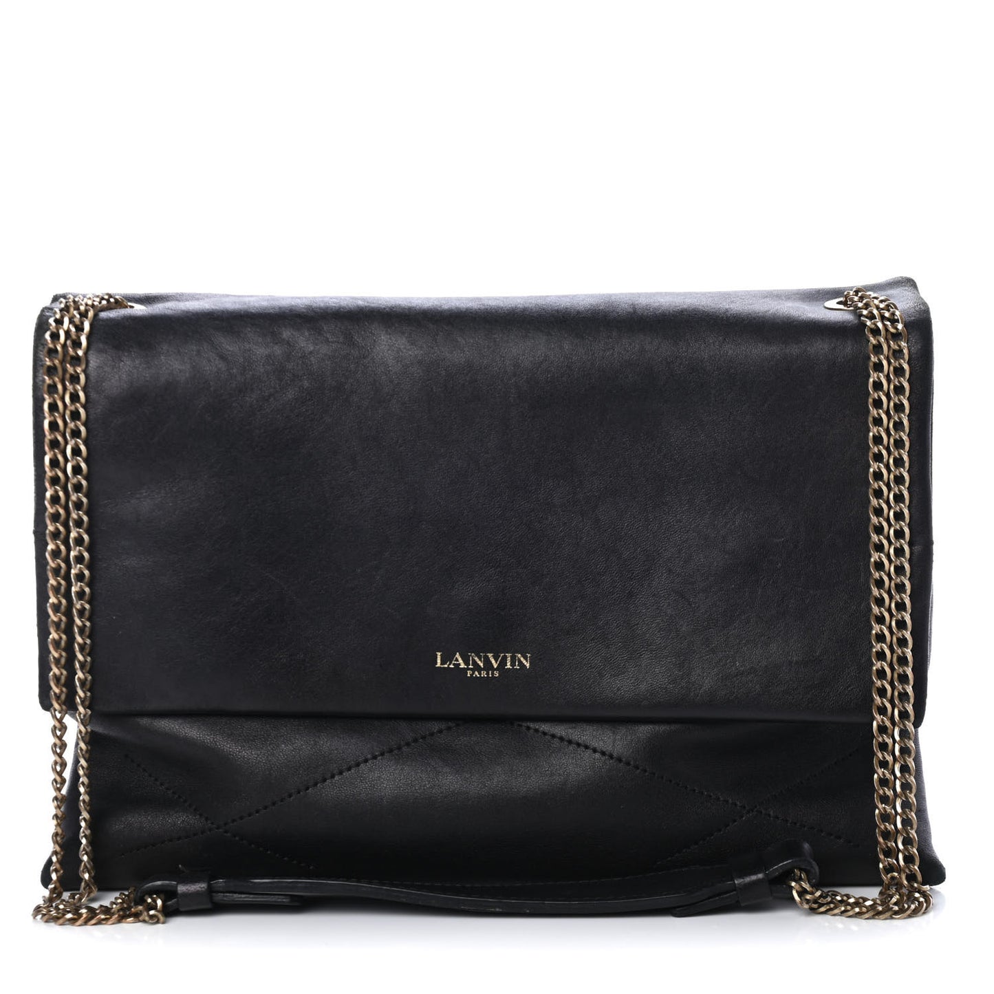 Lambskin Quilted Medium Sugar Flap Shoulder Bag Black