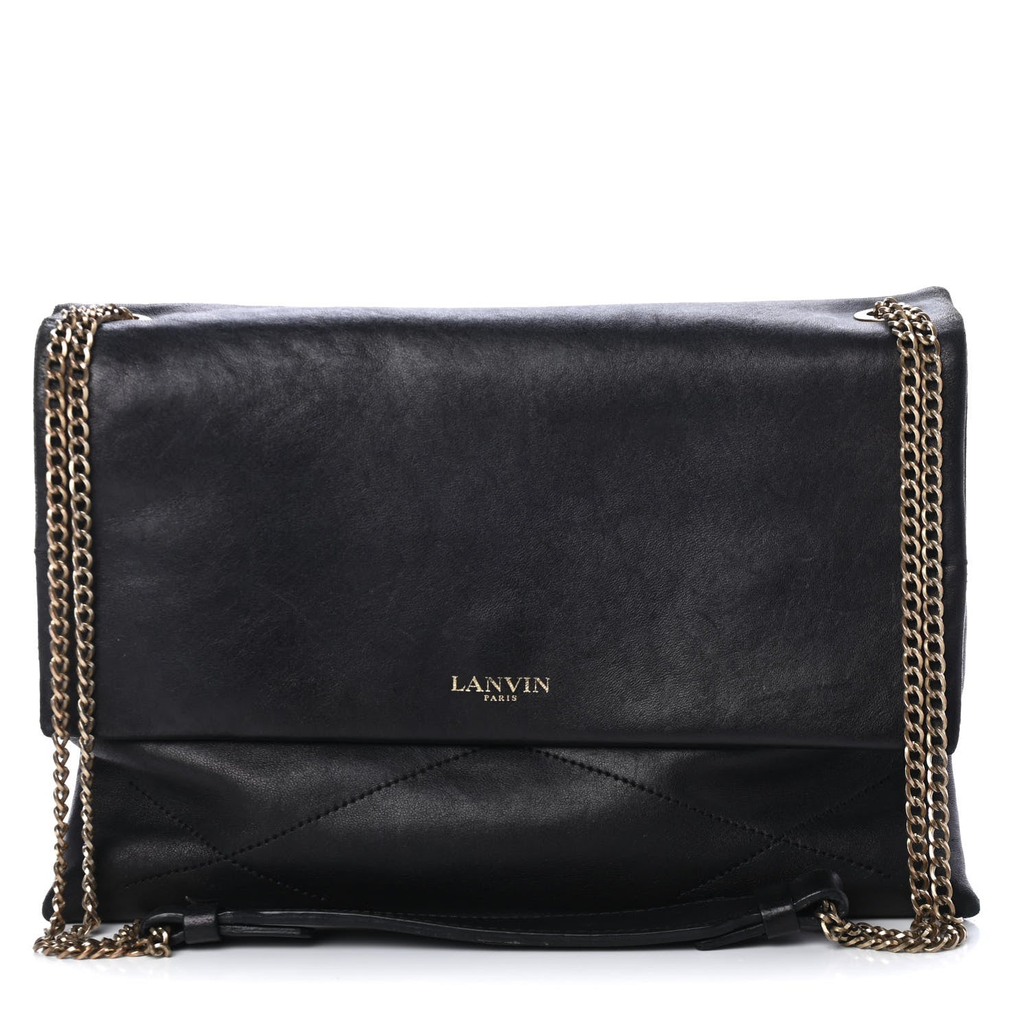 Lanvin Lambskin Quilted Medium Sugar Flap Shoulder Bag Black 1 of 5
