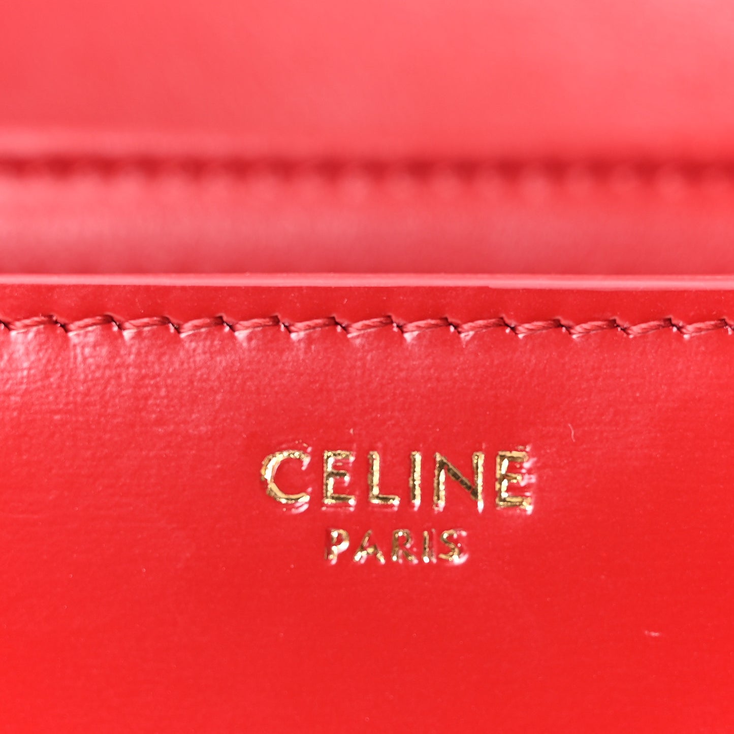 Shiny Calfskin Teen Triomphe Red