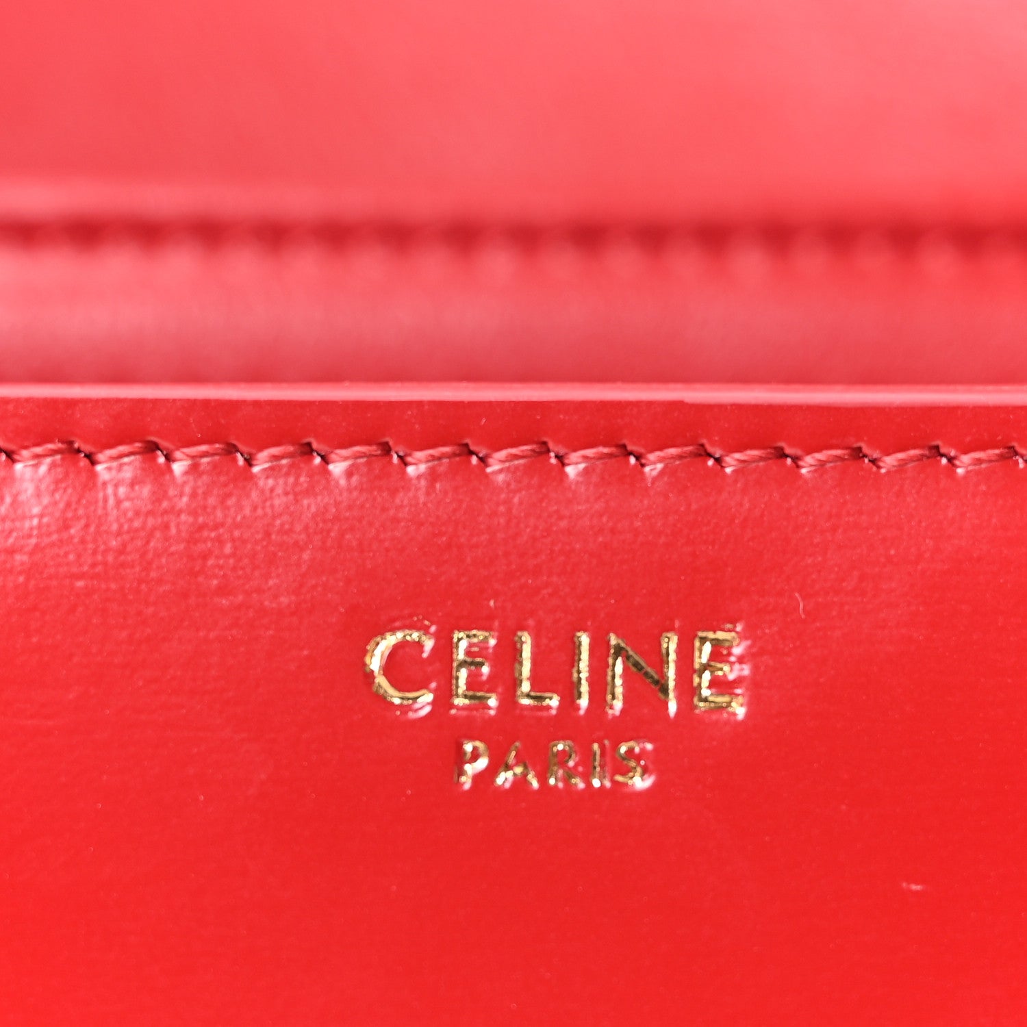 Celine Shiny Calfskin Teen Triomphe Red 6 of 11