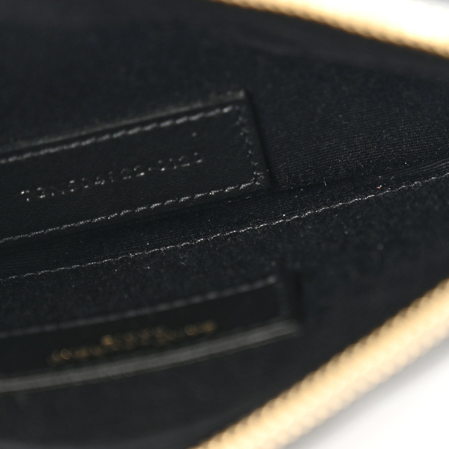 Saint Laurent Grain De Poudre Matelasse Chevron Monogram Bill Pouch Storm 5 of 7