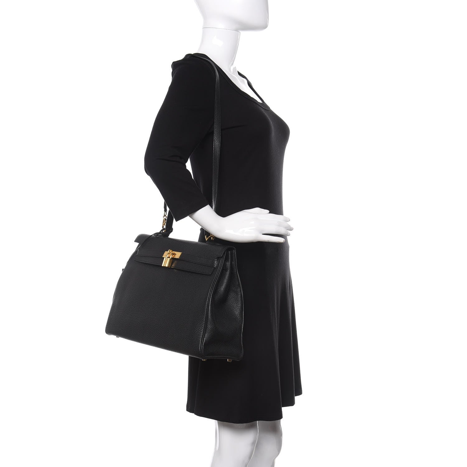 Hermes Togo Kelly Retourne 35 Black 2 of 16