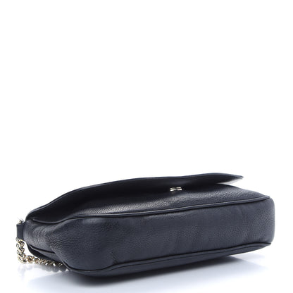 Gucci Pebbled Calfskin Medium Soho Flap Crossbody Black 3 of 8