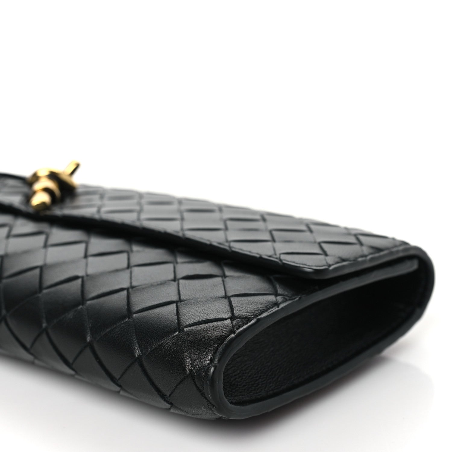 Bottega Veneta Nappa Intrecciato Long Andiamo Top Handle Clutch Black 9 of 9