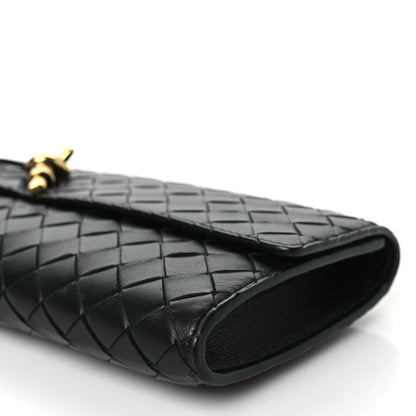 Bottega Veneta Nappa Intrecciato Long Andiamo Top Handle Clutch Black 9 of 9