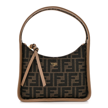 Fendi Fabric Jacquard Vitello Grace FF 1974 Mini Fendessence Shoulder Bag Tobacco Moro Ebano 1 of 10